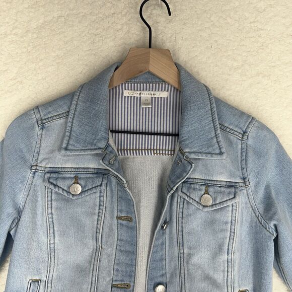 LC LAUREN CONRAD STRETCH DENIM BUTTON DOWN JACKET MISSES SIZE XS - Picture 2 of 7